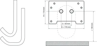 HZ-Unterputzanschluss (CU) 15 mm mit Kunststoff-Abdeckplatte Weiß – Bild 2