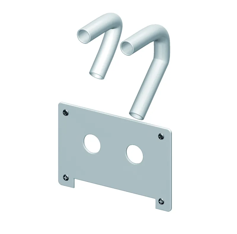 HZ-Unterputzanschluss (INOX) 15 mm mit Kunststoff-Abdeckplatte Weiß
