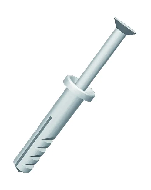 HZ-Nageldübel Länge 40mm - 6 Schraub- nagel mit Senkkopf u.Dübel (VPE 50Stück)