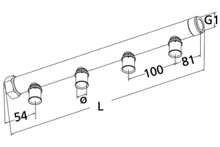 Roth Sportbodenverteiler (Tichelmann) Verteilerset 3fach, 16mm, 1115009932 – Bild 4