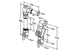 Roth Differenzdruckregler m. WMZ-Einbau- Set senkrecht, 1135007438 – Bild 3
