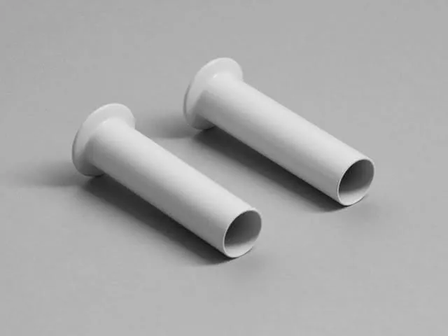 BEMM Konsolrohr, kürzbar, 100 mm 2er Set, Weiss 9016