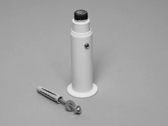 BEMM Fußkonsole o. Anschluß, 115-155mm für Raumteiler, Weiss 9016