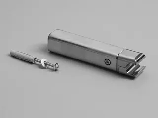 BEMM Fußkonsole Laser, 140mm für Raumteiler, verchromt