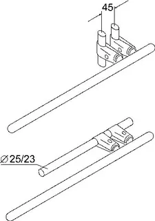 BEMM Handtucharm 500 mm, Weiss 9016 für BHK, Mera, Vera und Aura – Bild 2