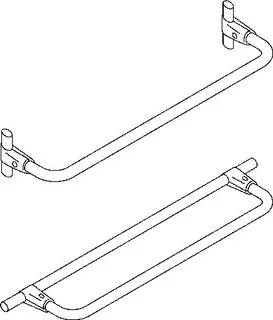 BEMM Badetuchhalter 395mm, Weiss 9016 für BHK, Era, Mera und Vera – Bild 2