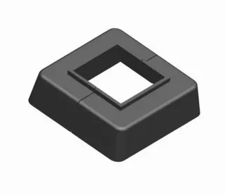 BEMM Kunststoffrosette für ZH BKH/V 50x50 für Rohfußboden, weiß