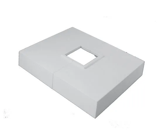 BEMM Kunststoffrosette für ZH BKH/V 100x80 für Fertigfußboden, weiß