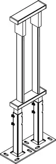 BEMM Bankkonsole Röhrenrad. horizontal max. RR 6 El, Weiß 9016 – Bild 2