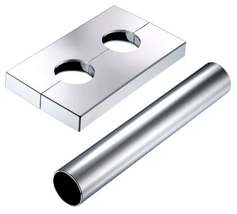 BEMM Wandrosette mit Überschiebrohr für M-Ventil Eck 1/2x50, verchromt
