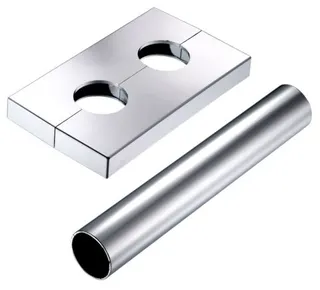 BEMM Wandrosette mit Überschiebrohr für M-Ventil Eck 1/2x50, verchromt