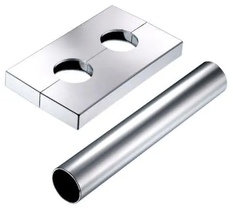 BEMM Wandrosette mit Überschiebrohr für M-Ventil Eck 1/2x50, RAL 9016