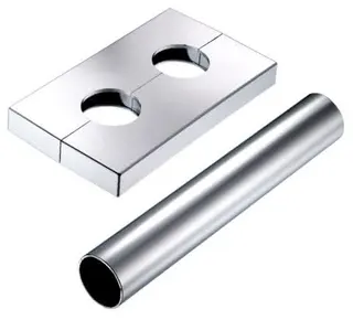 BEMM Wandrosette mit Überschiebrohr für M-Ventil Eck 1/2x50, RAL 9016