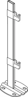 BEMM Standkonsole 1, H1150mm für Heizkörper m. Laschen, Weiss 9016 – Bild 2