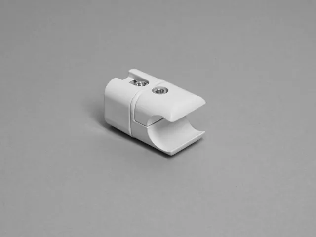 BEMM Befestigung, 1-fach, 40 mm für Rundrohr D 25 mm, Weiss 9016