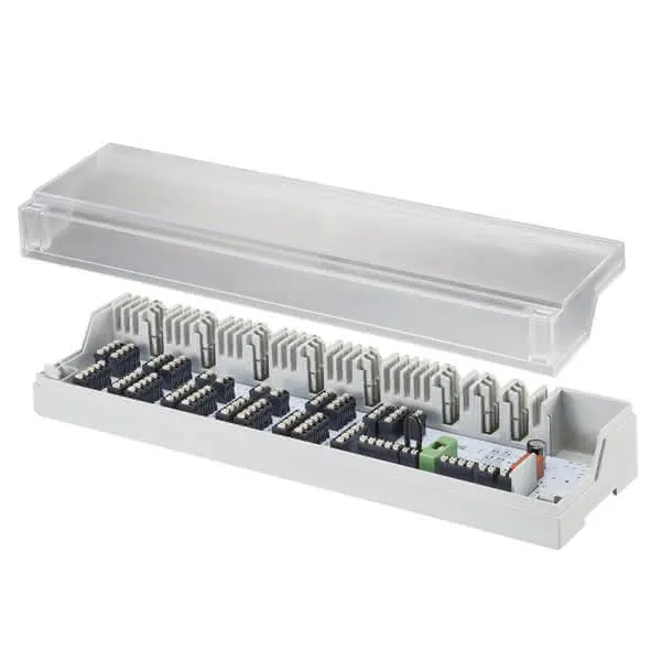 comfort roll 2.0 Anschlussleiste 10Zonen incl.Pumpenlogik 24V, Heizen/Kühlen