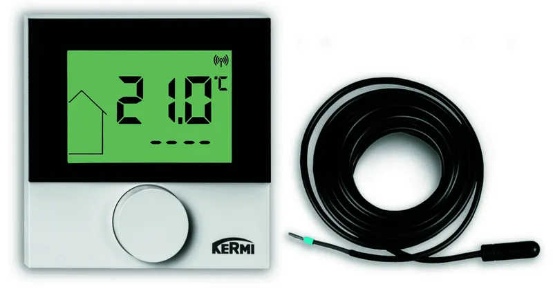 Kermi Raumbediengerät Funk D3 mit Display und ext. Sensor
