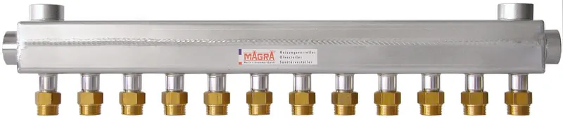 Magra Edelstahl-Heizkreisverteiler 60/60 f.6 Heizkreise +Anschlussst.,10240600610