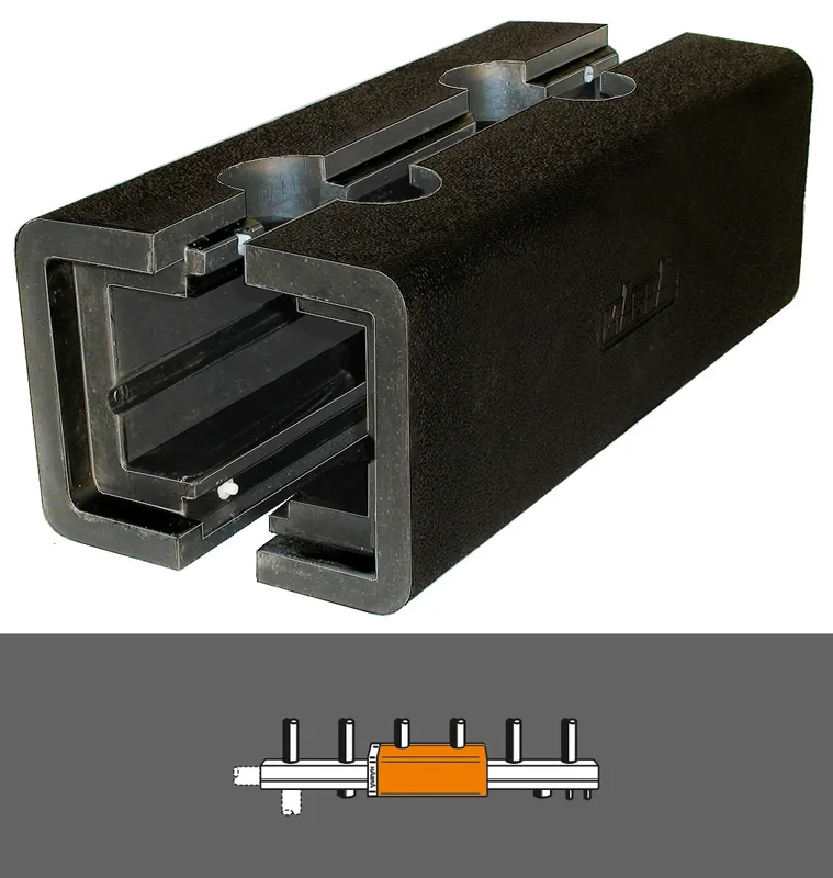 Magra PUblack Fertigisolierung f.200mm umschließt 1 Heizgruppe, 615708520010