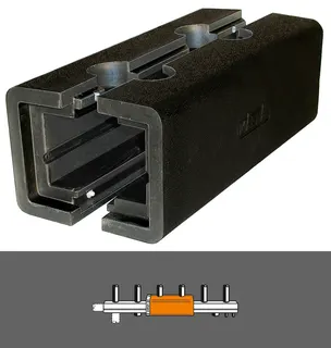 Magra PUblack Fertigisolierung f.200mm umschließt 1 Heizgruppe, 615708520010