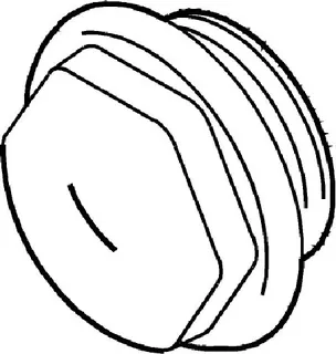 BEMM Blindstopfen 5/4, rechts mit Spezialdichtung, Weiß 9016 – Bild 2