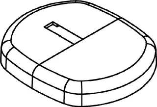 BEMM Kunststoff-Abdeckung 120x100mm für Bodenplatte Standkonsole, Weiss – Bild 2