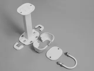 BEMM Hubkonsole Mera 200-280 mm für Mehrsäuler, weiß