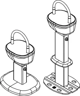 BEMM Hubkonsole Mera 200-280 mm für Mehrsäuler, weiß – Bild 2
