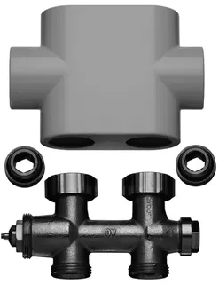 Kermi Ventilhahnblock Durchgang Blende weiß, Nr. ZV00400001 – Bild 2