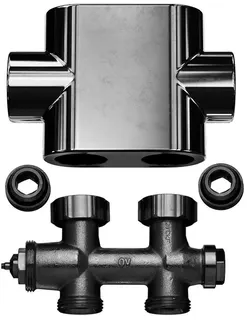 Kermi Ventilhahnblock Durchgang Blende chrom, Nr. ZV00400002 – Bild 2