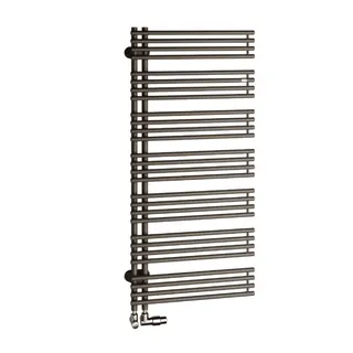 Kermi Diveo Badheizkörper QN738, weiß 1320x46x600mm rechts, Anschl.seitl.
