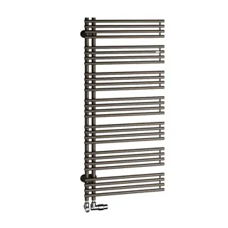Kermi Diveo Badheizkörper QN413, weiß 940x46x450mm links, mit Mittelanschl. – Bild 4