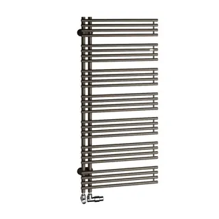 Kermi Diveo Badheizkörper QN413, weiß 940x46x450mm rechts, Anschl. seitl. – Bild 2