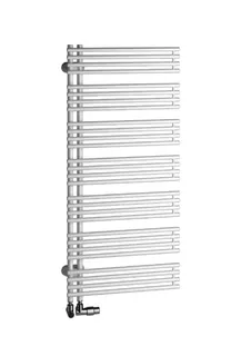 Kermi Diveo Badheizkörper QN738, weiß 1320x46x600mm rechts, mit Mittelanschl. – Bild 2