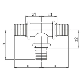 REHAU T-Stück 17x2,0/16x1,5 - 14x1,5 - 17x2,0/16x1,5 – Bild 2