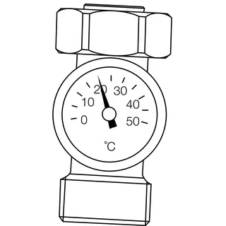 REHAU T-Rücklaufthermometer zur Montage am Heizkreisverteiler – Bild 2