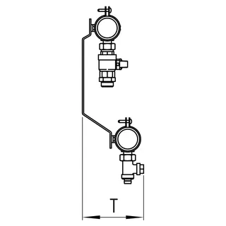 REHAU Industrieverteiler IM 32 Messing 2 Kreise, Eurokonus – Bild 2