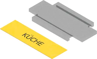 SBK Bezeichnungsschild mit Halter Nr. 8.401.010.050 (Inhalt 5 Stück)