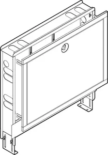 Viega Unterputz-Verteilerschrank 1294.3 in 700mm Stahl – Bild 3