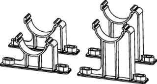 TECEfloor IK-HKV Wandhalter Set Erweiterung ab 10 bis 20 Heizkreise – Bild 3