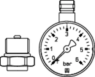 TECEfloor IK-HKV Manometer mit Montageventil – Bild 4