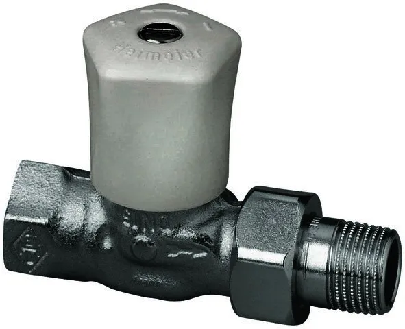 Heimeier Mikrotherm Regulierventil 11/4" Durchgang, Rotg.vernickelt 0122-05.500
