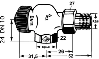 Heimeier TV-Unterteil f.Schwer kraft 3/8" axial, 2245-01.000 – Bild 5
