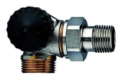 Heimeier TV-Unterteil 1/2" Winkeleckform links Schwerkraft, 3/4" AG, 2343-02.000