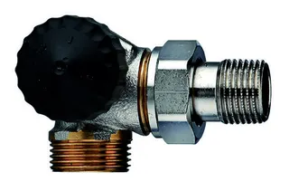 Heimeier TV-Unterteil 1/2" Winkeleckform links Schwerkraft, 3/4" AG, 2343-02.000 – Bild 2