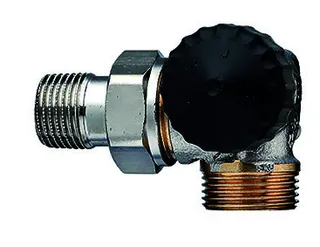 Heimeier TV-Unterteil 1/2" Winkeleckform rechts Schwerkraft, 3/4" AG, 2342-02.000 – Bild 2