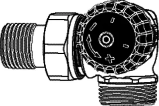 Heimeier TV-Unterteil 1/2" Winkeleckform rechts Schwerkraft, 3/4" AG, 2342-02.000 – Bild 3