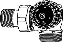 Heimeier TV-Unterteil 1/2" Winkeleckform rechts Schwerkraft, 3/4" AG, 2342-02.000 – Bild 4