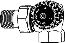 Heimeier TV-Unterteil Winkel- eckform 3/8"rechts,2340-01.000 – Bild 3