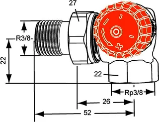Heimeier Thermostat-Ventilunterteil Eclipse,Winkeleck/rechts,DN10 – Bild 5